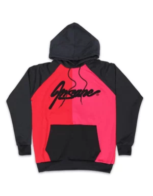 Hoodie Bicolor fiusha/ rojo