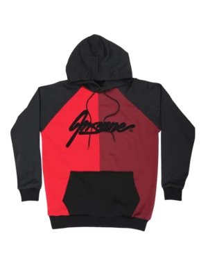 Hoodie Bicolor roja/tinto